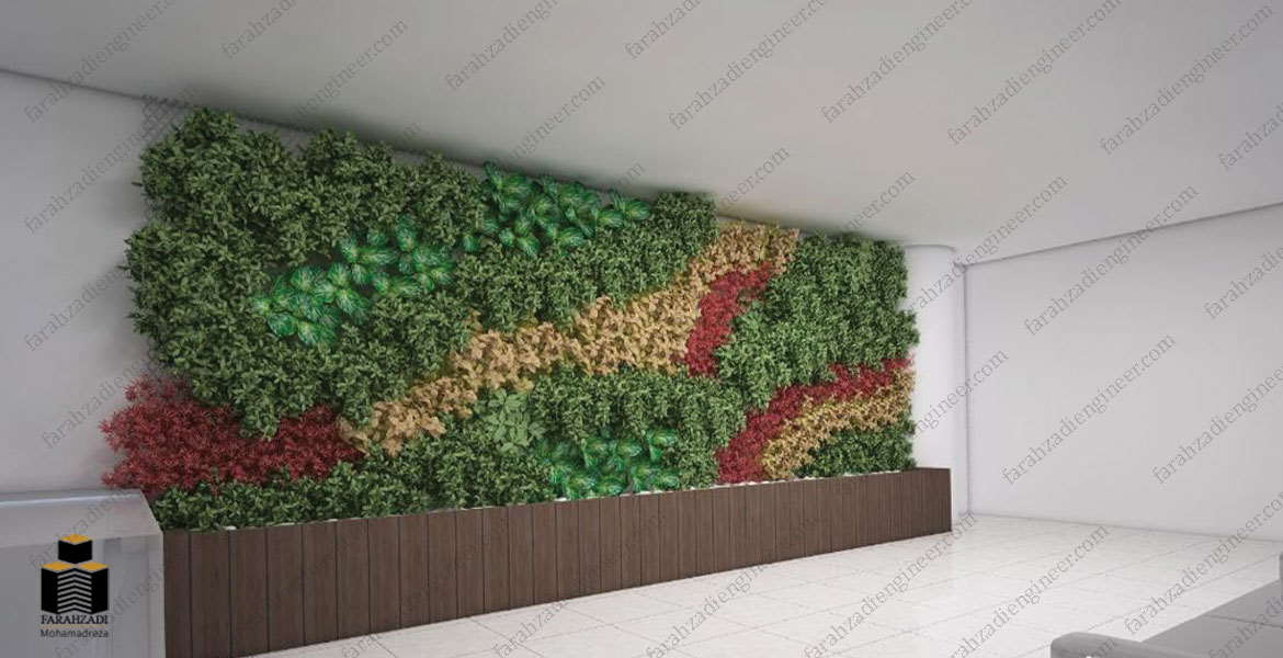 طراحی گرین وال مطب گروه طرح و ساخت مهندس فرحزادی