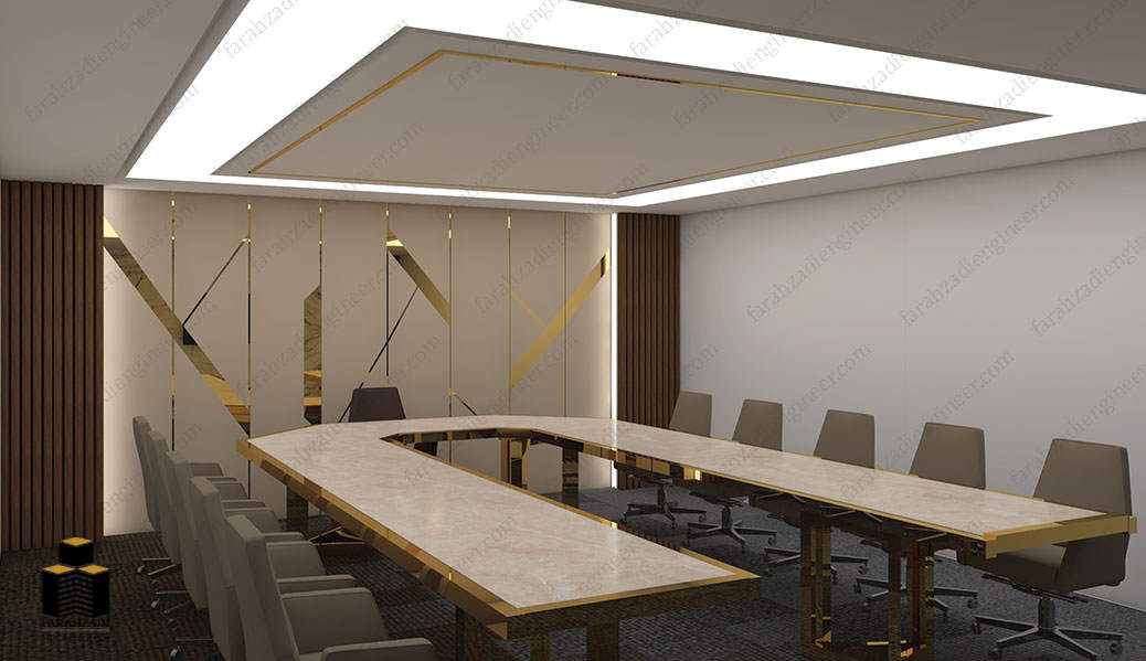 دکور اتاق جلسات دفتر فنی پاسداران مهندس فرح زادی