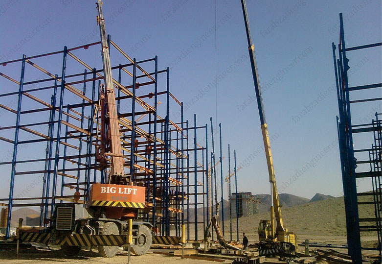 اجرای اسکلت فلزی 500 واحد مسکونی مسکن مهر مهندس فرح زادی