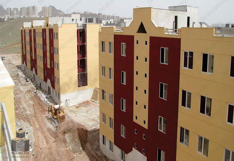 احداث 500 واحد مسکونی به صورت پیمانکاری مهندس فرح زادی
