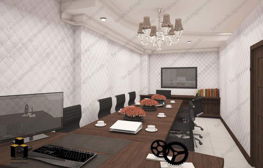 طراحی اتاق جلسات شرکت ام جی مهندس فرح زادی