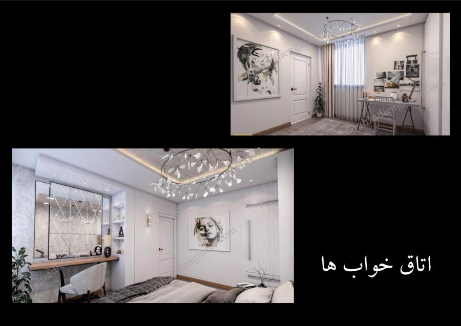 شیت طراحی و دکور اتاق خواب خانه مهندس فرحزادی