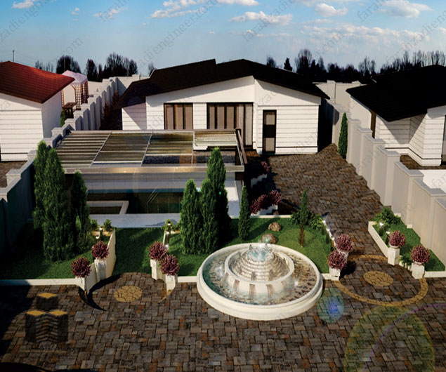 طراحی خانه ویلایی گروه طرح و ساخت مهندس فرح زادی